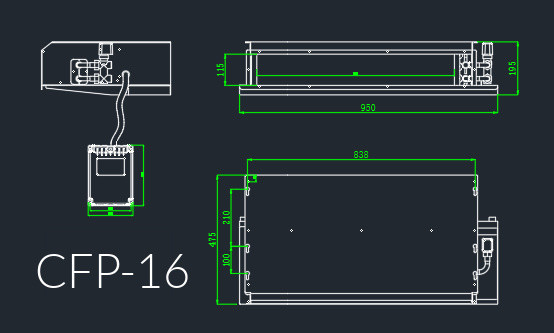 CFP16 – Horizontaler Gebläsekonvektor für Kältesysteme cfp16