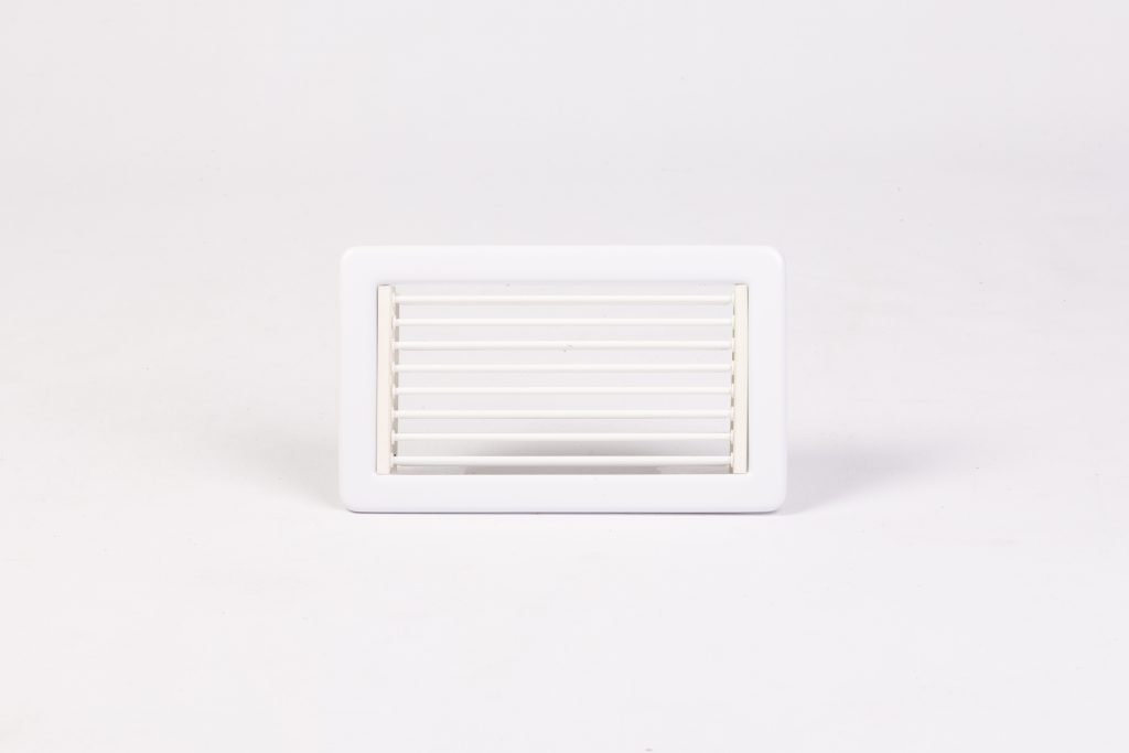white plastic supply air grill