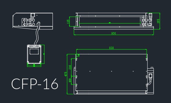 CFP16 – Horizontaler Gebläsekonvektor für Kältesysteme cfp16